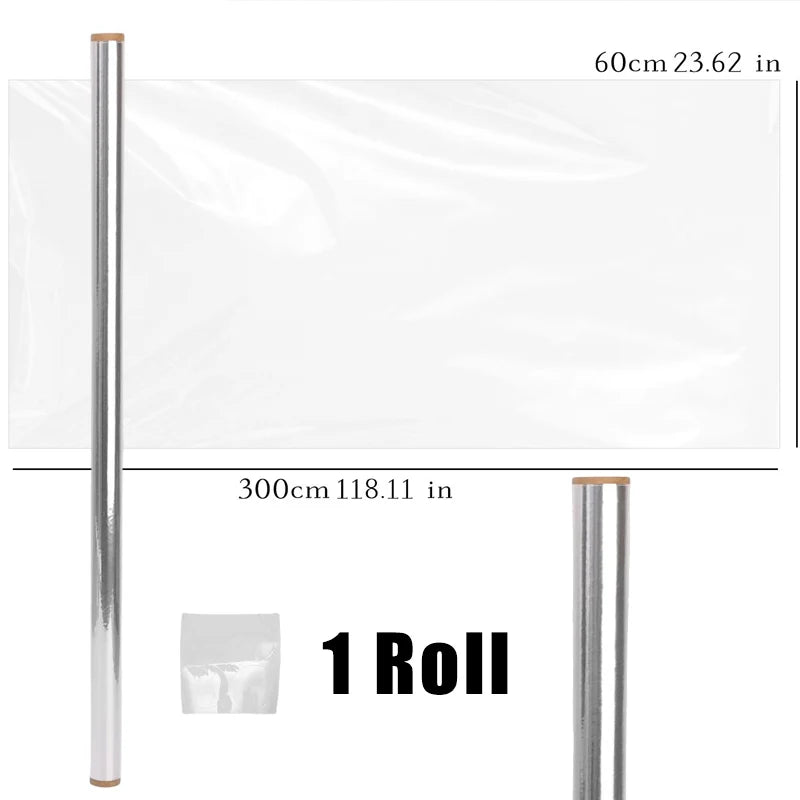 Static Wall Sticker Home Kitchen Backsplash Protector Waterproof Electrostatic Adsorption Film Anti Dirty Easy To Wipe Wallpaper Quake Transparent-1 roll 60x300cm