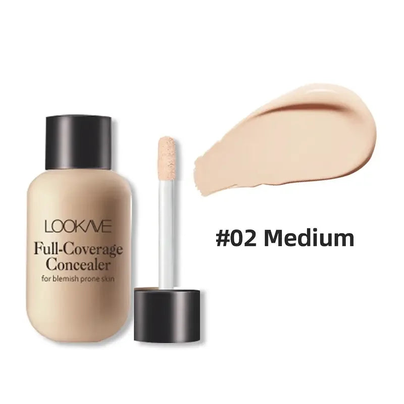 Lightweight and Compact Mini Liquid Concealer-High Coverage for Acne,Ddark Circles and Blemishes,Travel-Friendly FaceMakeup Base Quake 02