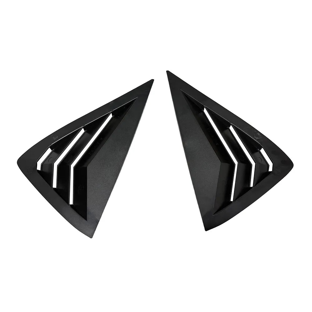 For Opel Corsa 2019-2023 Car Rear Louver Window Side Shutter Cover Trim Sticker Vent Scoop ABS Carbon Fiber Black Accessories Quake