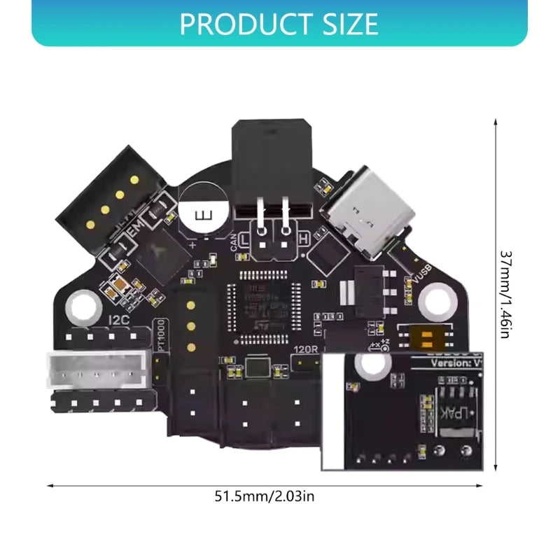 EBB36 CAN Adapter Board Hot End Board Filament Break Blockage Detection for Stepper Motor Extruder Nozzle Head Tool K1KF Quake