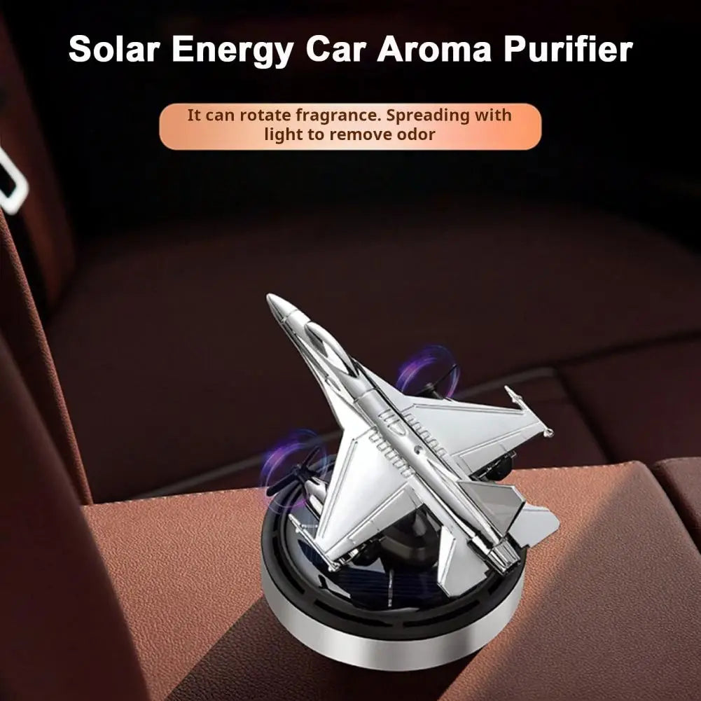 Car Fragrance Diffuser Solar-powered Fighter Car Aromatherapy Air Freshener with 54 Dispersing Holes for Dashboard for Cars Quake