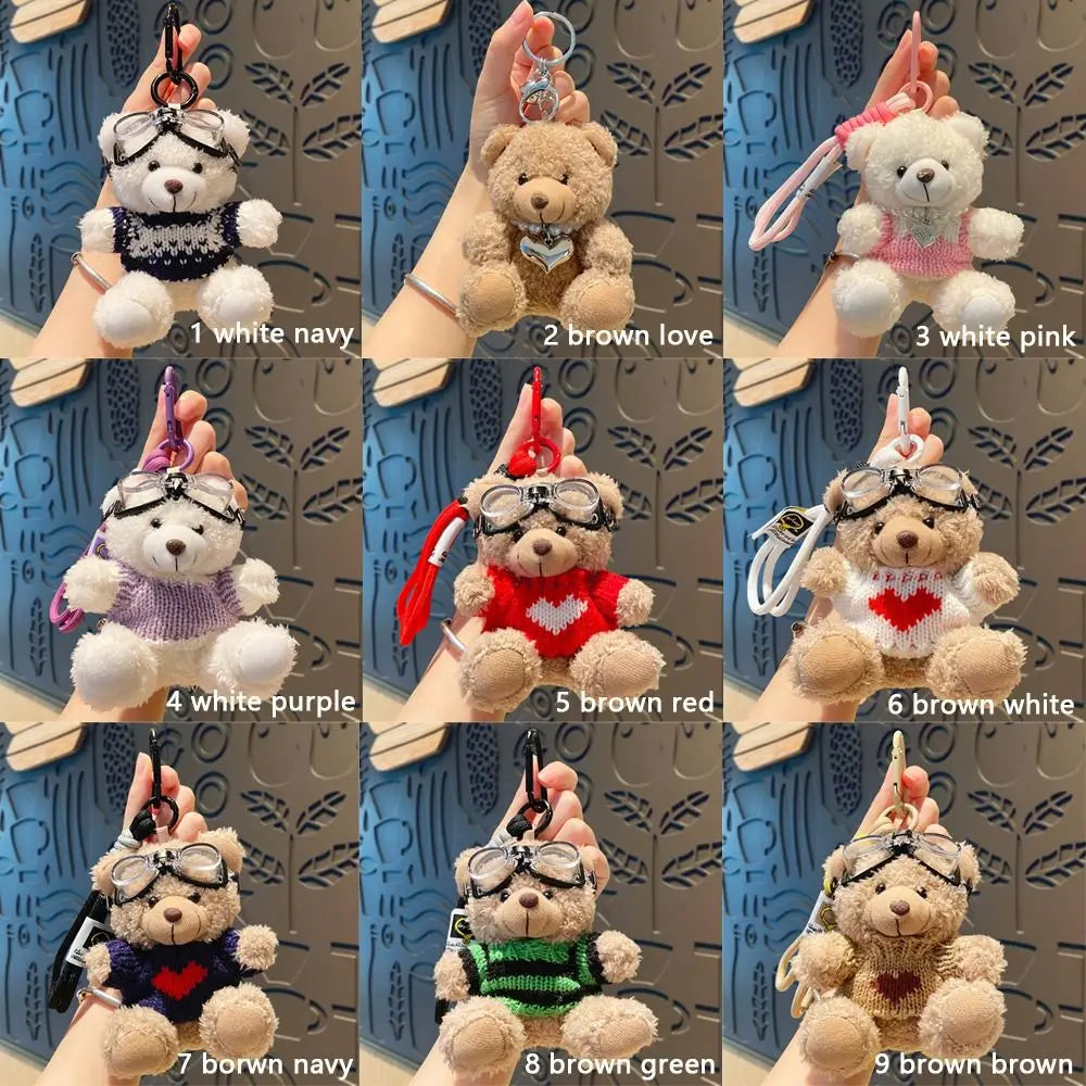 Cartoon Brown Bear Doll Plush Bear Pendant Cute Bag Accessories Plush Hangings Hangings Ornament Pendant Gift Quake