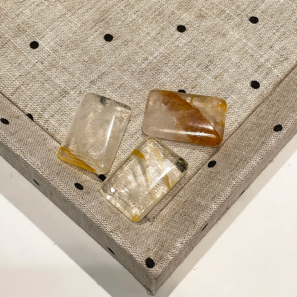 Natural Stone Citrine Rectangle Pendant 20x30mm For Jewelry Making DIY Necklace Bracelet Earrings Accessory Quake 20x30mm