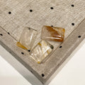 Natural Stone Citrine Rectangle Pendant 20x30mm For Jewelry Making DIY Necklace Bracelet Earrings Accessory Quake 20x30mm