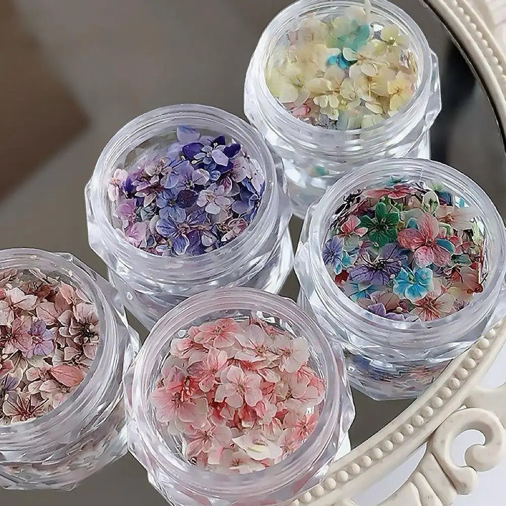 1 Box 3D Dried Flowers Nail Art Stickers Decals Mix Tiny Floral Petals Colorful Flower For Nails Crafts DIY Manicure Decorations Quake