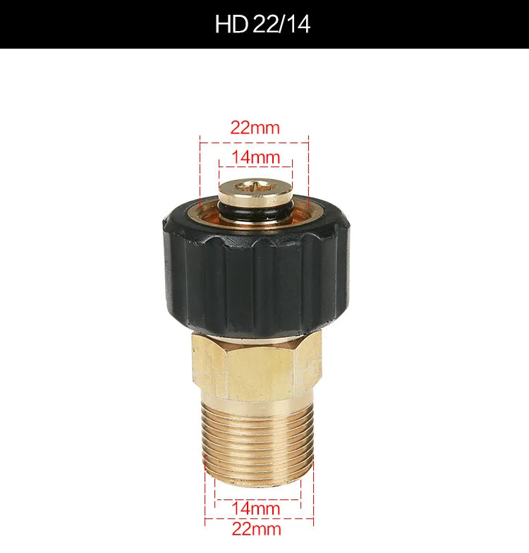 M22 14/15MM Cleaning Machine Discharging Tube High-Pressure Car Washing Gun Joint Universal Adapter Quake C