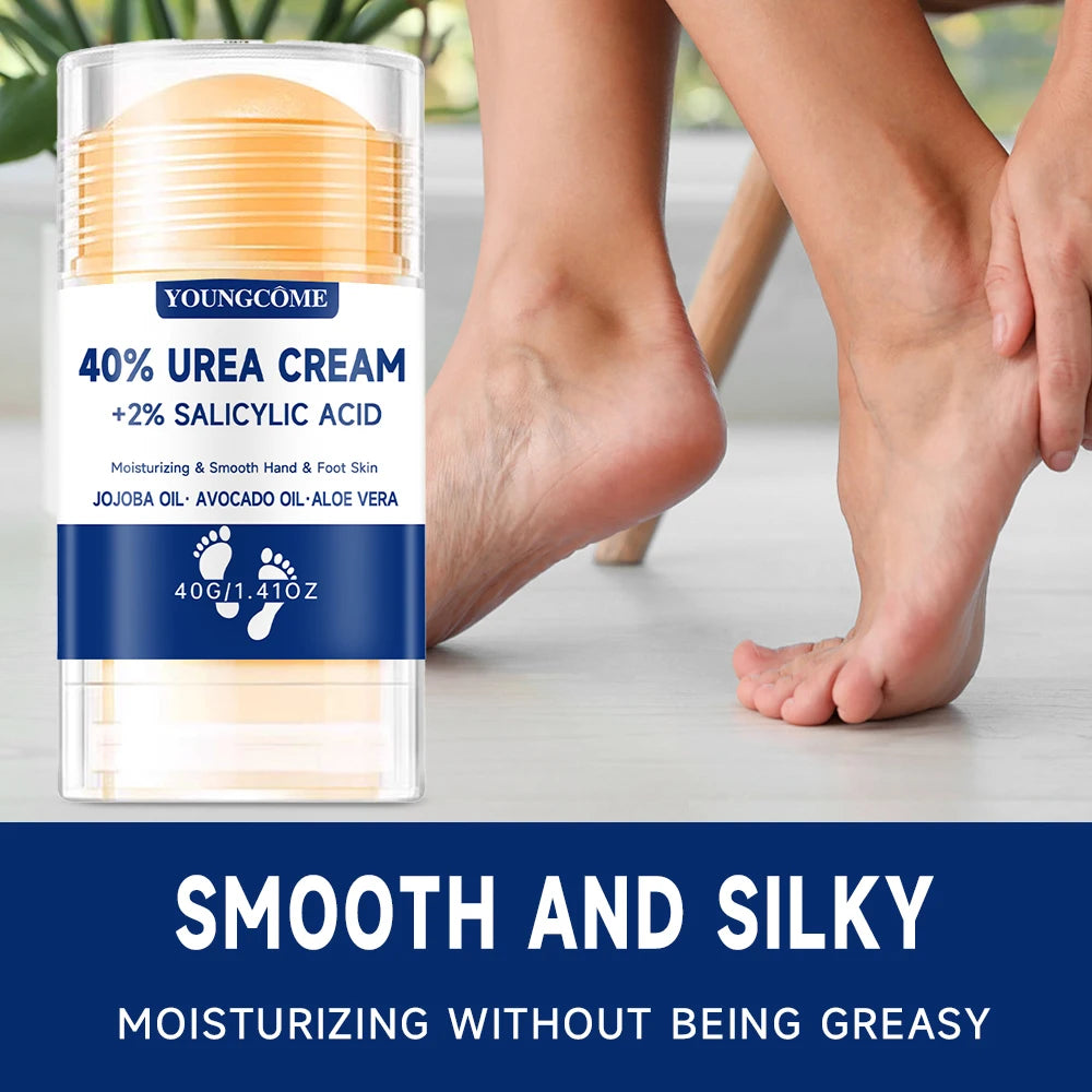 40% Urea Foot Cream +2% Salicylic Acid Moisturizing & Exfoliating, Cracked Heel Repair, Deep Hydration for Dry Feet Long protect Quake