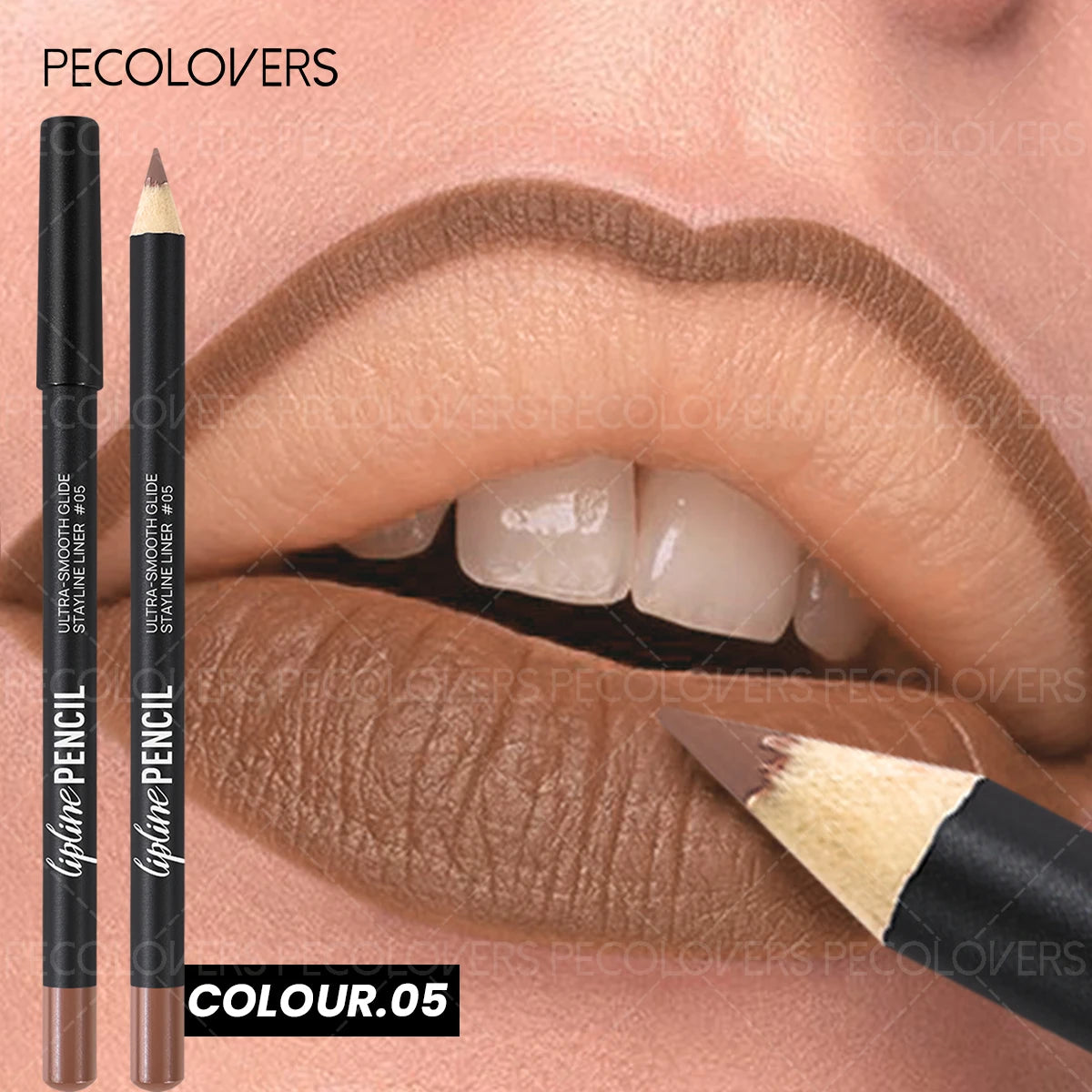 1PC Lipliner Lipstick, Plump and Charming Lips, Nude Brown, with A Variety of Makeup, Lip Cosmetics Quake 05