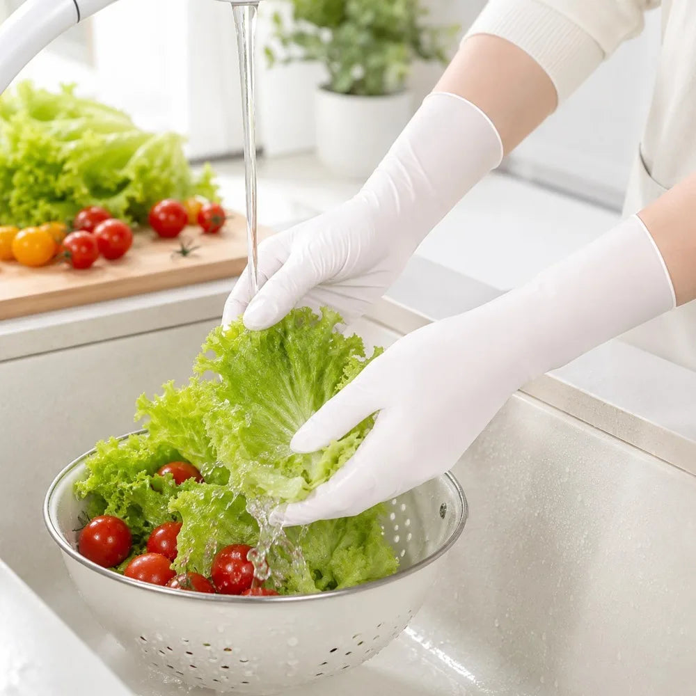 S/M/L Nitrile Cleaning Gloves Kitchen Dishwashing Gloves Food-grade Safe Disposable Gloves Multi-purpose Household Cleaning Tool Quake