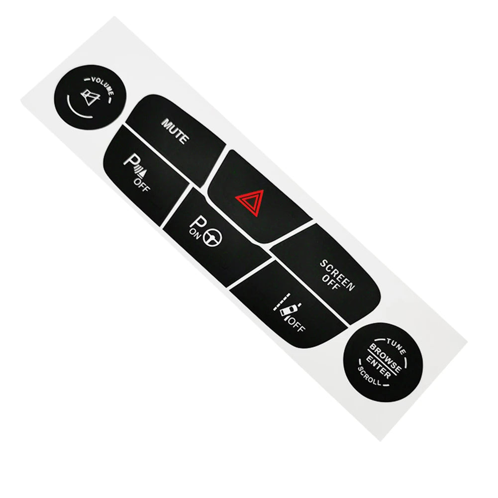 Vinyl Dashboard Button Sticker for AC Reverse Function on For Jeep Compass 2017 2021 Interior Climate Controls Quake
