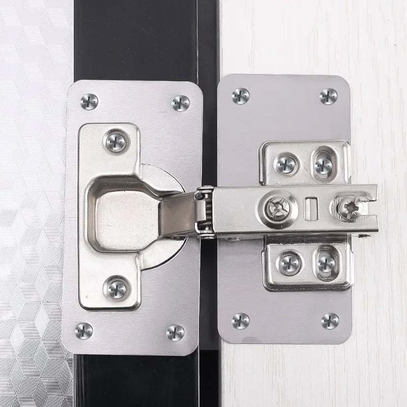 20/2PCS Stainless Steel Hinge Fixing Plate Kit Cabinet Door Hinge Repair Plate Bracket with Mounting Screw for Kitchen Furniture Quake