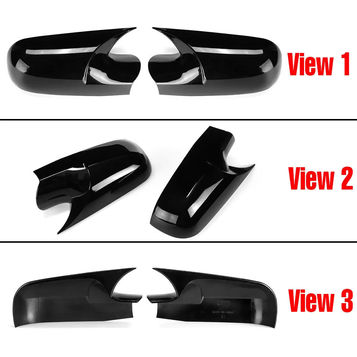For Renault Megane 2 MK2 2002-2009 Car Rearview Side Mirror Cover Wing Cap Sticker Exterior Door Case Trim Carbon Fiber Black Quake