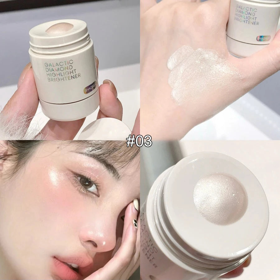 Pearlescent Diamond Liquid Highlighter Contour High Gloss Finish Luminizer Makeup Gel Face Body Brighten Glitter Natural Contour Quake 03