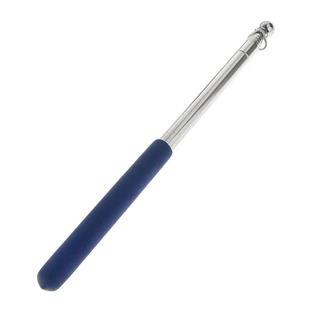Handheld Flag Pole Retractable Telescopic Extendable Windsock Stick Rubber Grip for Festival Crowd Quake