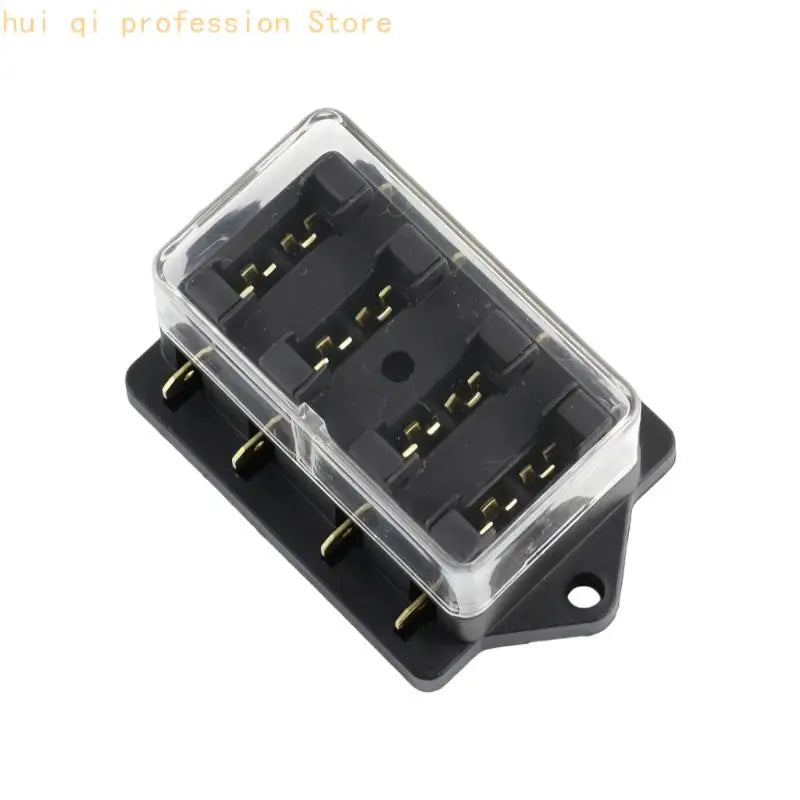 Vehicle Blade Terminal Box with Dust Cover, Mountable Slot Layout, ABS Housing Suitable for 12V 24V Circuit Service H8WE Quake 4 way CN