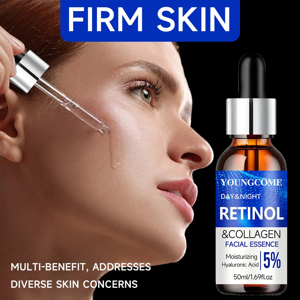 Retinol & Collagen Moisturizing Repair Cream and Serum Set Skin Collagen Essence Skin Care Set Cosmetics Travel Package Quake