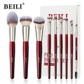 BEILI Makeup Brushes 9Pcs Professional Makeup Brush Set Premium Synthetic Brushes for Foundation Powder Blush Eyeshadow Soft Quake PR9