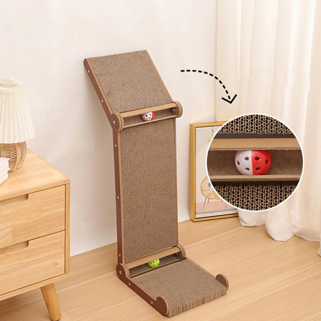 Vertical Standing Cat Scratching Board Interactive Play Cat Lounge Bed Cat Scratcher Grinding Claw Quake