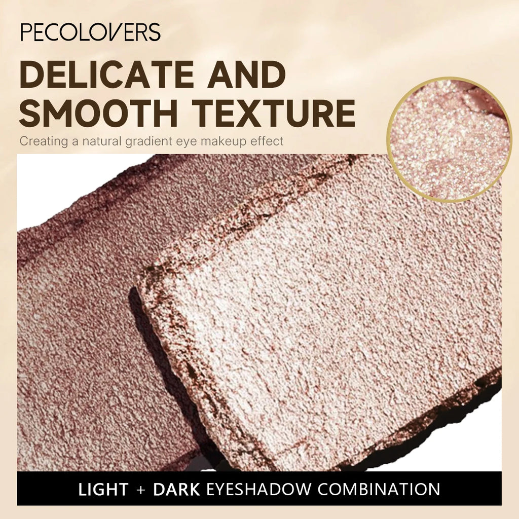 Glitter Eyeshadow Stick, Push and Pull Design; Bright and Dark Two-color Eye Shadow Design; Easy To Color; Save Makeup Time; Quake