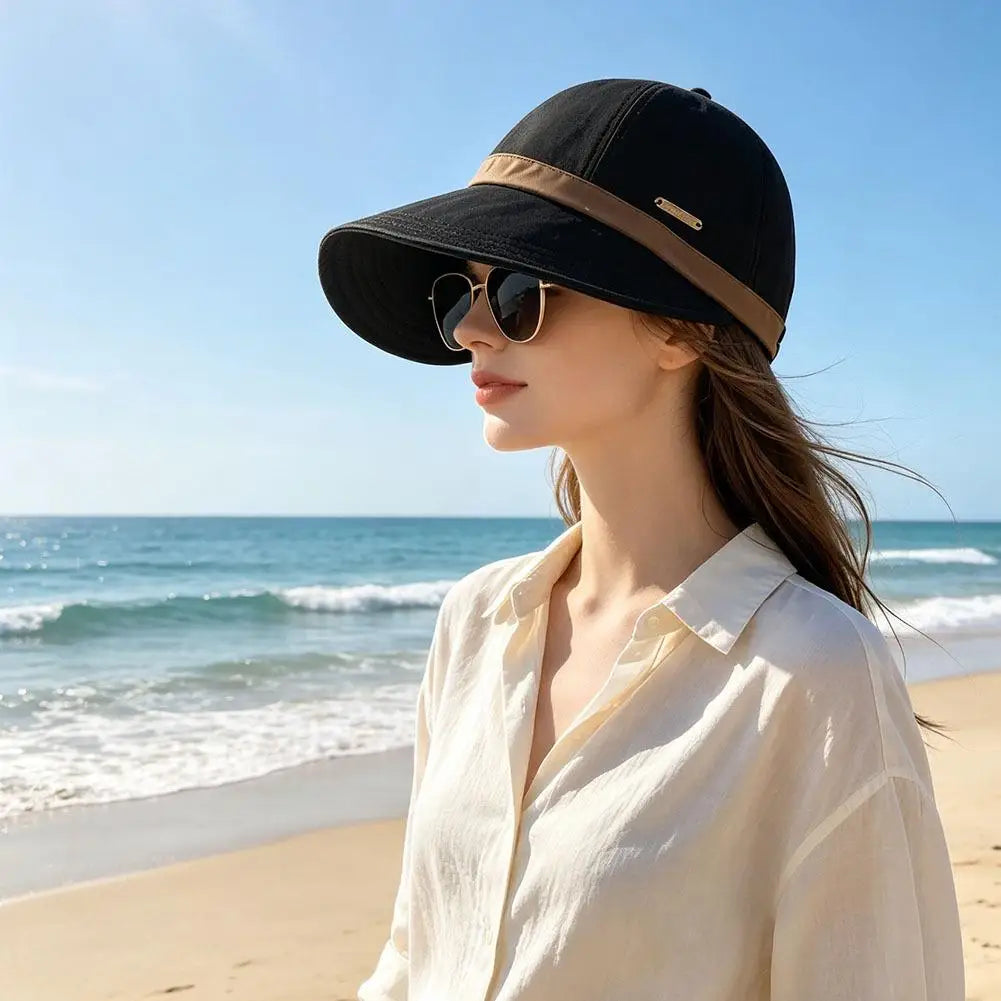 Quick Dry Hat Summer Empty Cap for Women Men Foldable Sunhat Outdoor Beach Fishing Hat Sunscreen Cap Adjustable Wide Brim Caps Quake