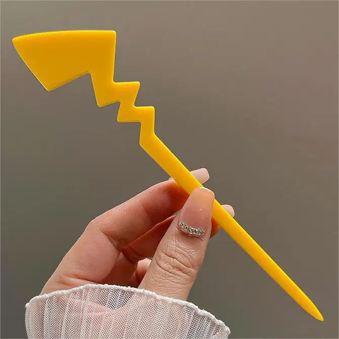 Creative Funny Lightning Hair Stick Simple Girlish Lightning Hairpin Back Head Hair Accessories Cute Coiled Hair Styling Tools Quake