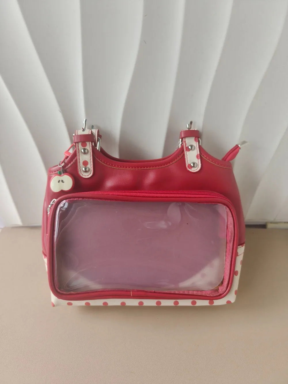 Sweet Transparent Bags for Woman Dot Print Apple Shoulder Bag Underarm Bolso Beautiful Femme Practical Bolsos Quake