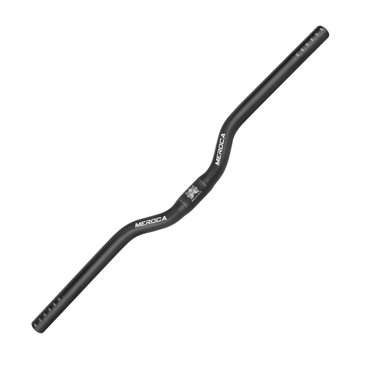 MEROCA Bike Handlebar Straight/Swallow 25.4X540/580mm Bicycle Parts Aluminum Alloy Cycling Accessories for Mountain Bikes Quake 25.4x580mm-H30 Black