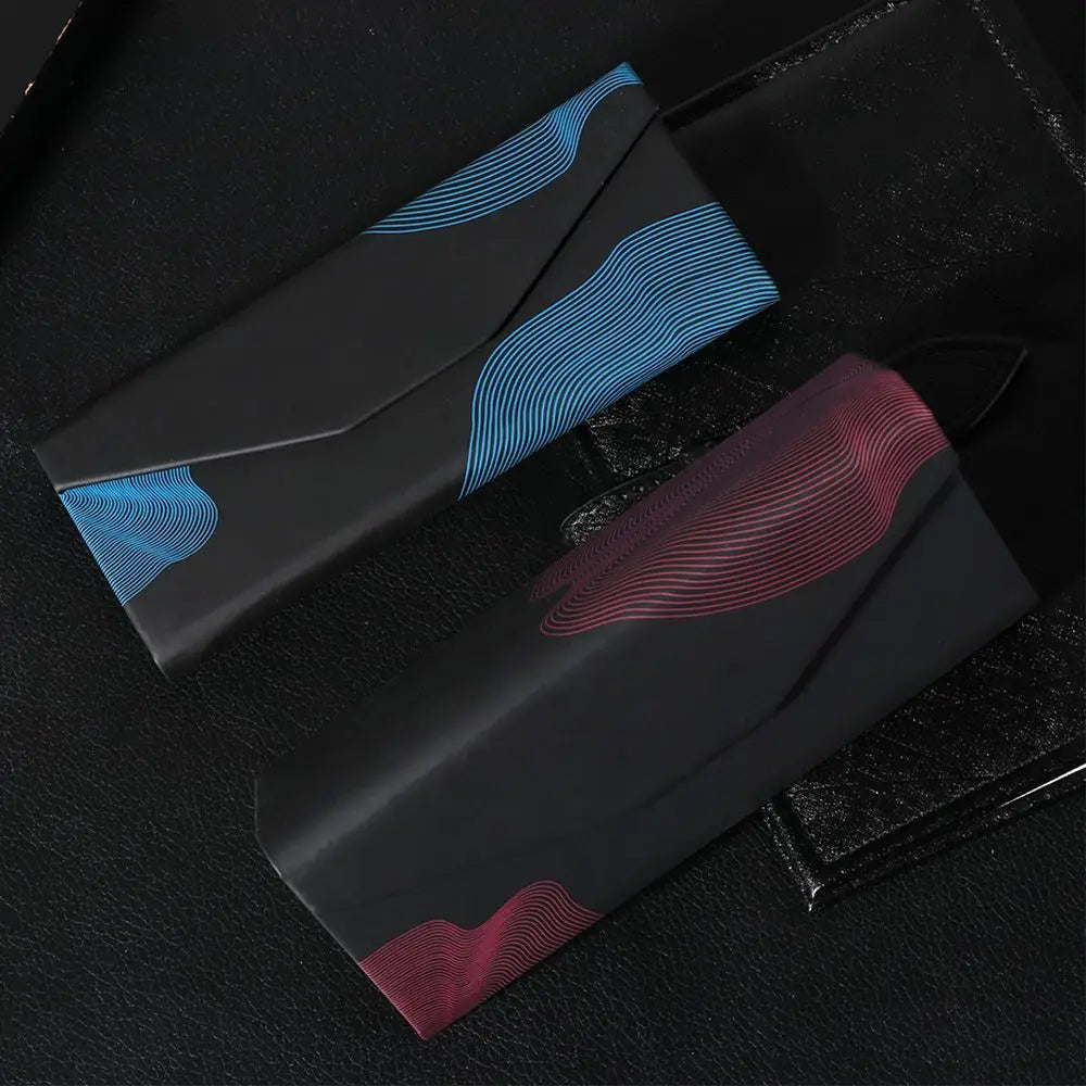 Unisex Folding Black Portable Eyeglasses Case Triangle Glasses Box Sun Glasses Box Eyeglasses Accessories Quake