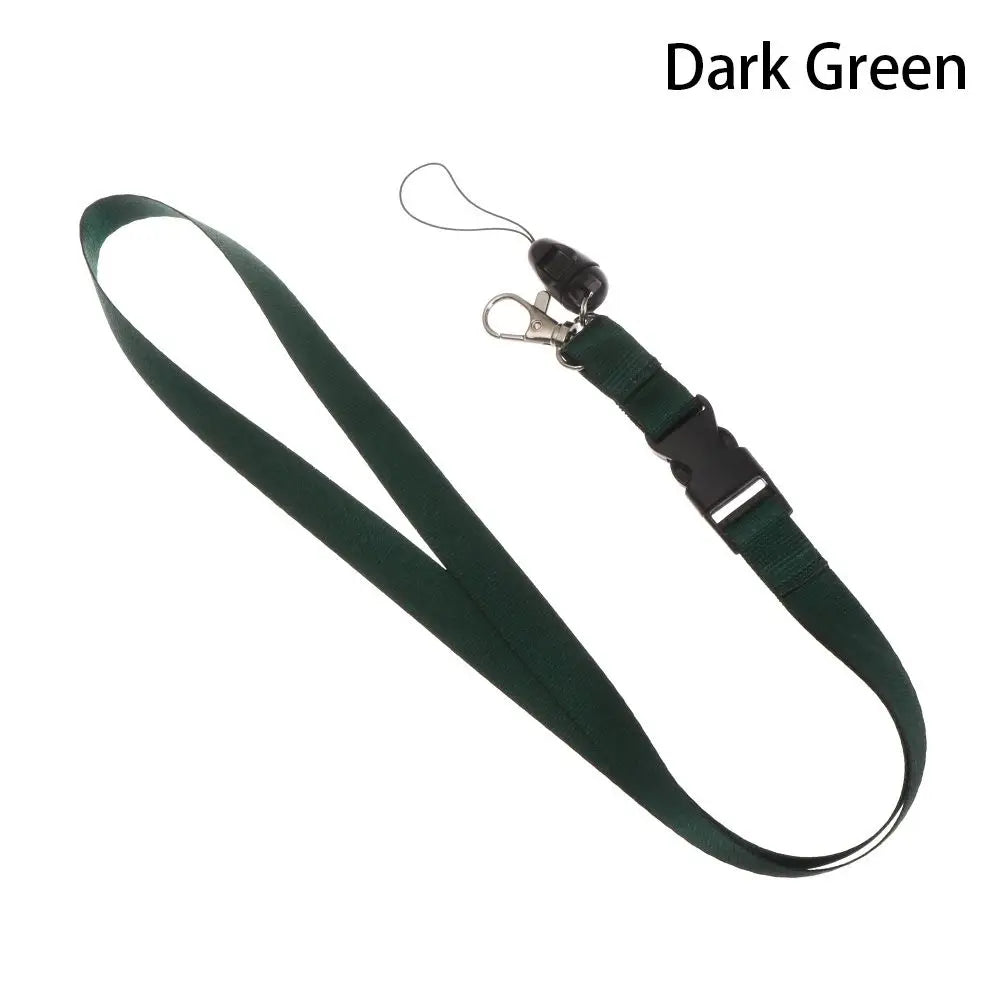 Cute ID Card Rope Fashion Mobile Phone Lanyard Mobile Phone Straps Neck Strap Keys Gym Holder Quake Dark Green