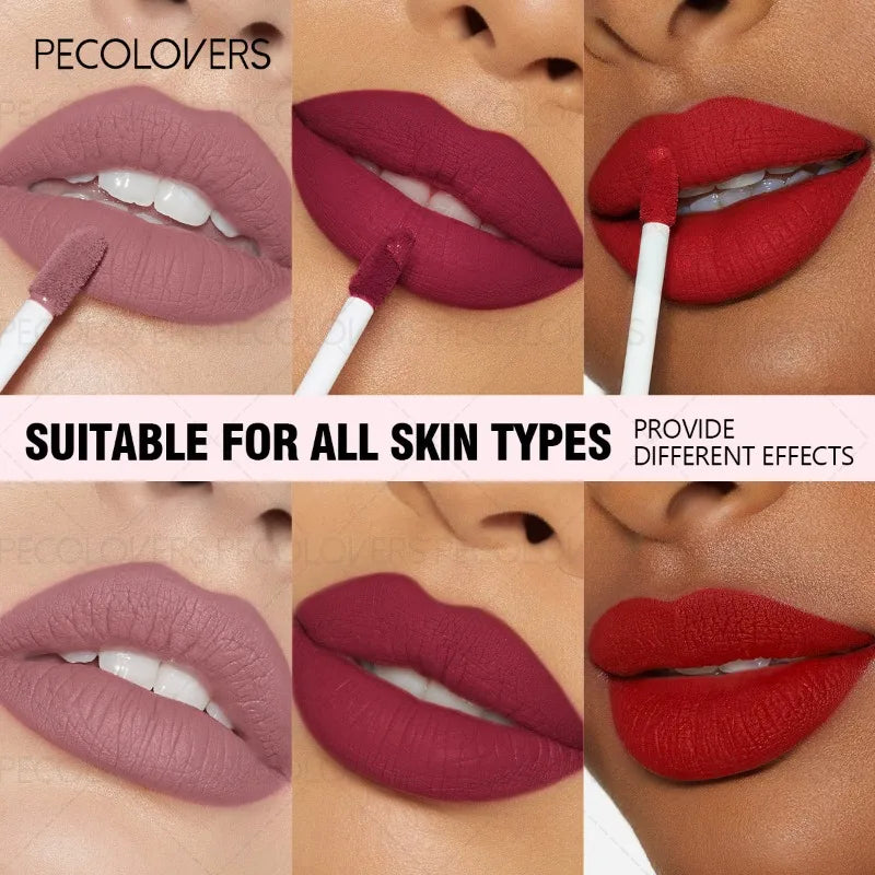 Black Tube Matte Lip Gloss, Multi-color Selection, Plump Lipstick, Non-drying, Waterproof and Long-lasting, Lip Cosmetics Quake