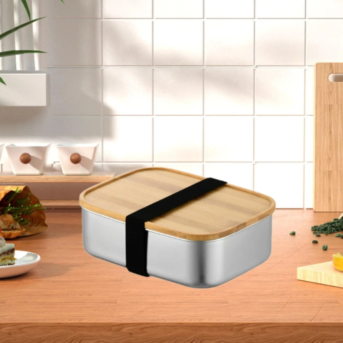 Stainless Steel Portable Bento Easy to Carry Rust Proof Crash-resistant Food Container for Dorm Commuting Office Picnic Kids Quake