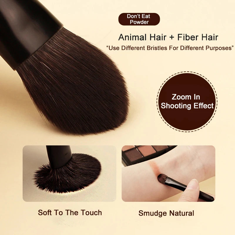 Mini Cosmetic Brushes Set Professional Makeup Brush Beauty Soft Hair Foundation Concealer Eyeshadow Powder Brushes For Women Quake