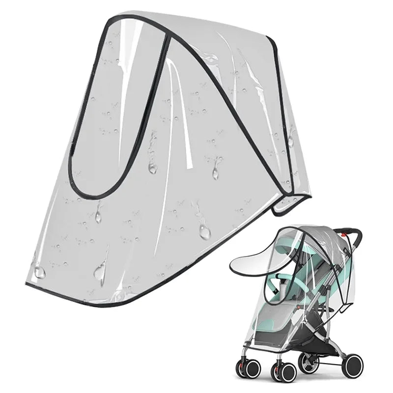 vvocci Universal Stroller Rain Cover Baby Car Weather Wind SunShield Transparent Breathable TrolleyUmbrella Raincoat Accessories Quake
