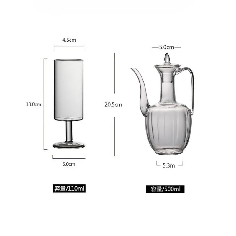 Transparent glass hand-held green tea teapot heat-resistant glass imperial concubine teapot retro boiling teapot Quake