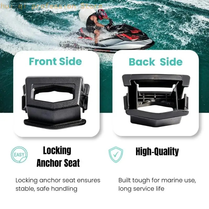 2Pcs 295100858 Locking Anchors Bases Reinforced Nylon Deck Anchors Base Set for Personal Watercraft Built for Accessory Setup Quake CN