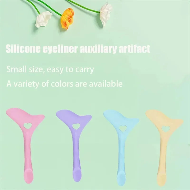 Vvocci Reusable Silicone Eyeliner Stencil Tool - Multi-Functional Wing Guide & Lipstick Aid for Precise Makeup Application Quake