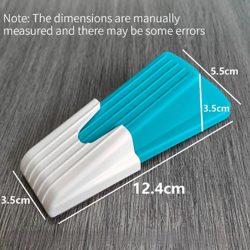 Rubber Door Stopper with Storage Holder Anti-Collision Door Stop Wedge Windproof Safety Door Blocker for Home Bedroom Office Quake