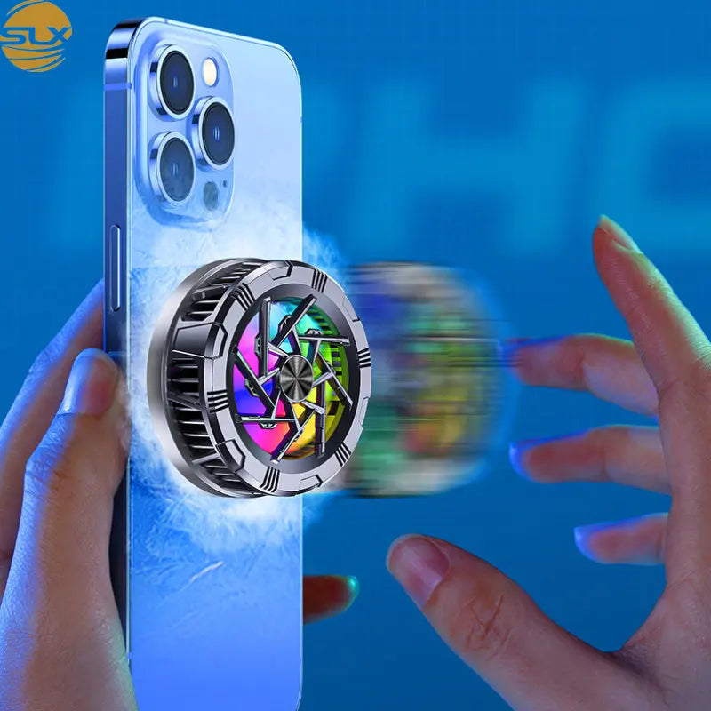 New mobile phone gaming cooler Mobile phone fan Mobile phone radiator cooling fan Quake