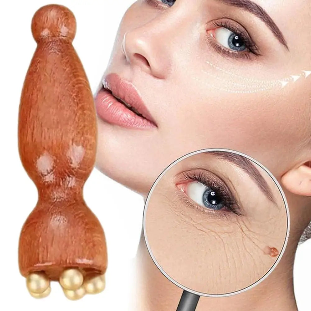 Facial massager tool Lotus Seedpod Shape Massager Sandalwood Face Eye Massage Tools Gua Sha Face Skin Care Massage Sticks Quake