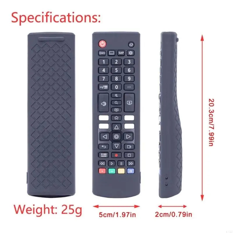 Remote Sleeve Skin for AKB76037601 with Silicone Construction, Patterned Back Texture, Control Openings, and Lanyard Strap K1KF Quake