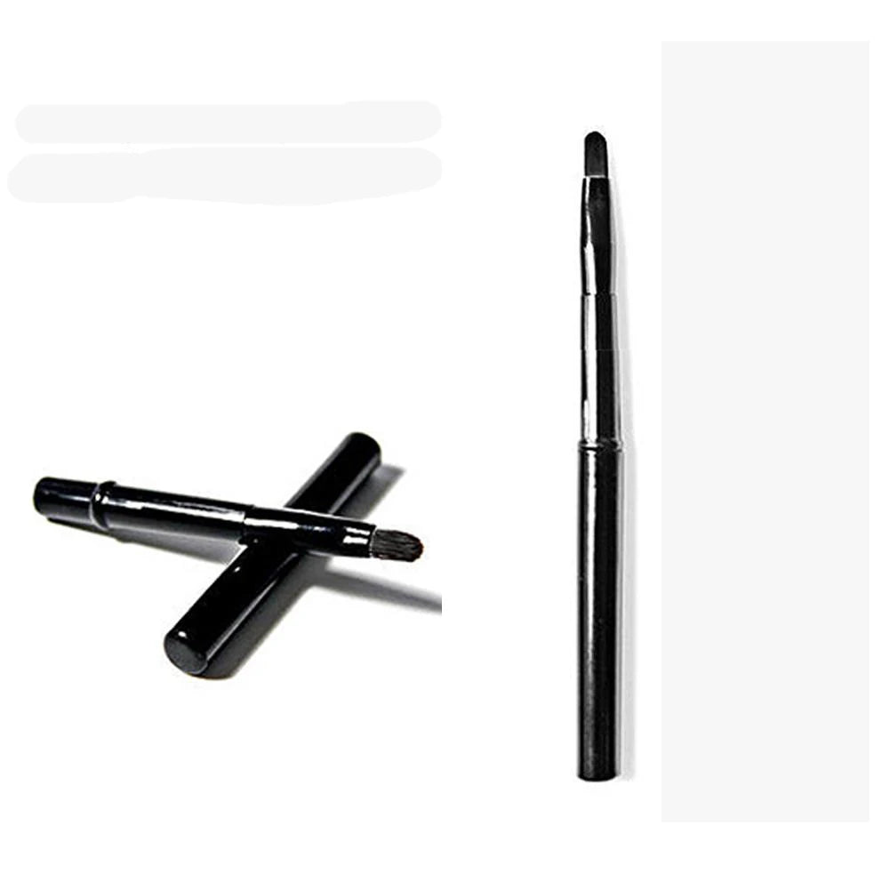 Makeup Lip Brushes Lipliner brushes Black with Cap Retractable Lipstick Brush Travel Portable lip scrub brush Gloss Makeup Brush Quake 2pcs