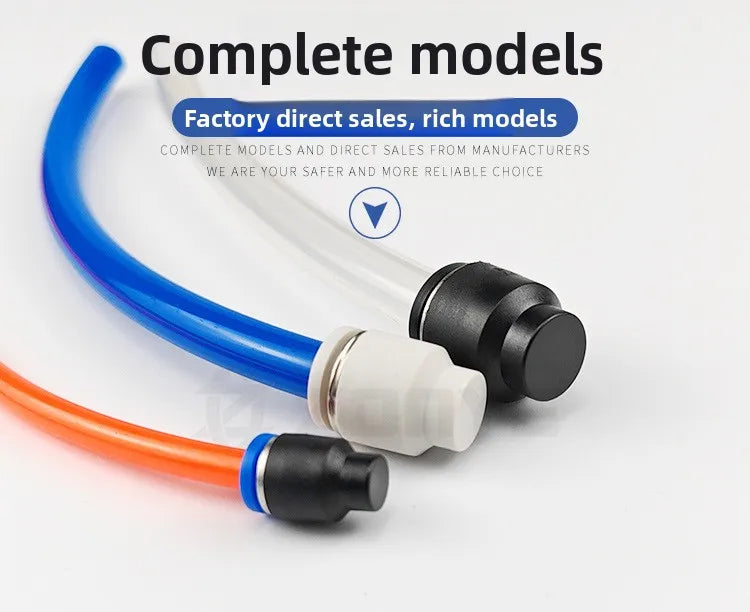3/5PCS PPF Pneumatic Joints PPF Pipe Caps, Straight-through, Quick Plug Air Hoses, Caps, Pipe Plugs,4/6/8/10/12/14/16 Pipe Plugs Quake