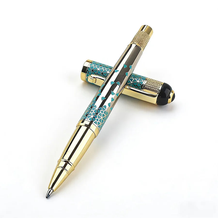 High Quality Full Metal Lattice Shape Luxury Ballpoint Pen Business Men Birthday Gift Writing Pen SCHOOL STATIONERI Quake 1350-1