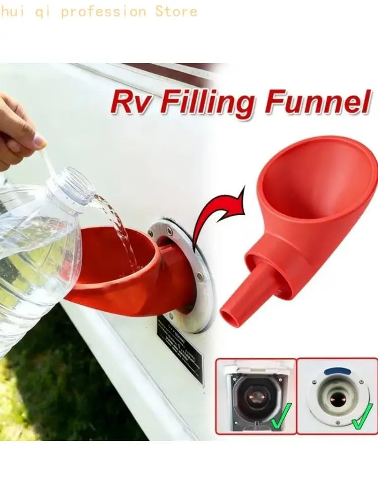 Campers Water Refills Funnel Plastic Water Inlets Funnel with Oversize Wide Mouth For 1'' to 1.2'' Inlet H8WE Quake