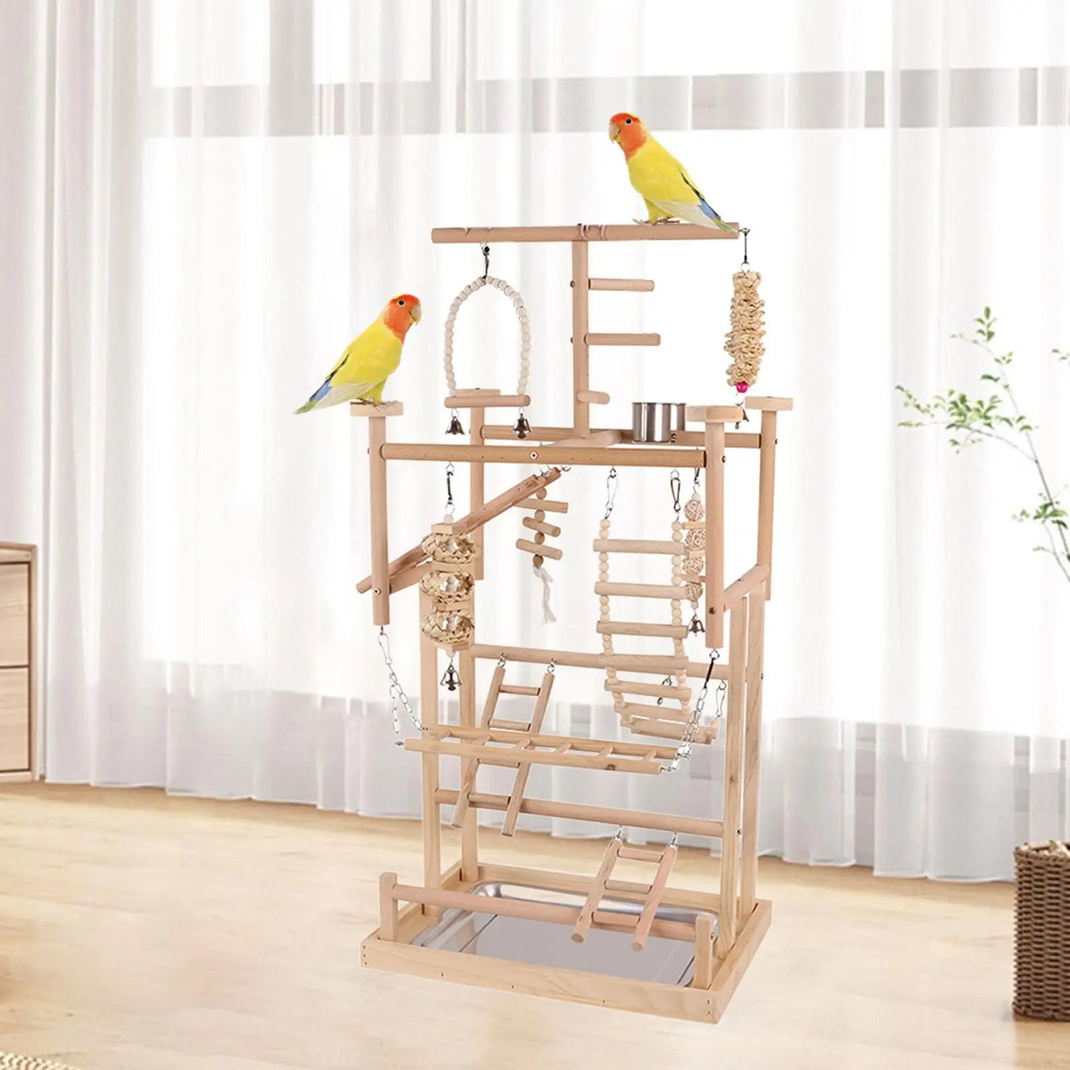 Bird Playground Playpen Bird Play Stand for Bluebirds Hummingbird Finches Quake