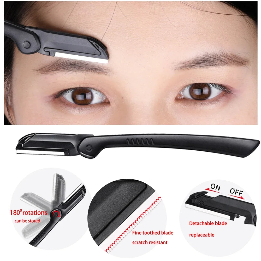 vvocci 1/6 Pcs Curved Tip Eyelash & Eyebrow Tweezers Set – Stainless Steel Precision Beauty MakeupTools forExtension Application Quake
