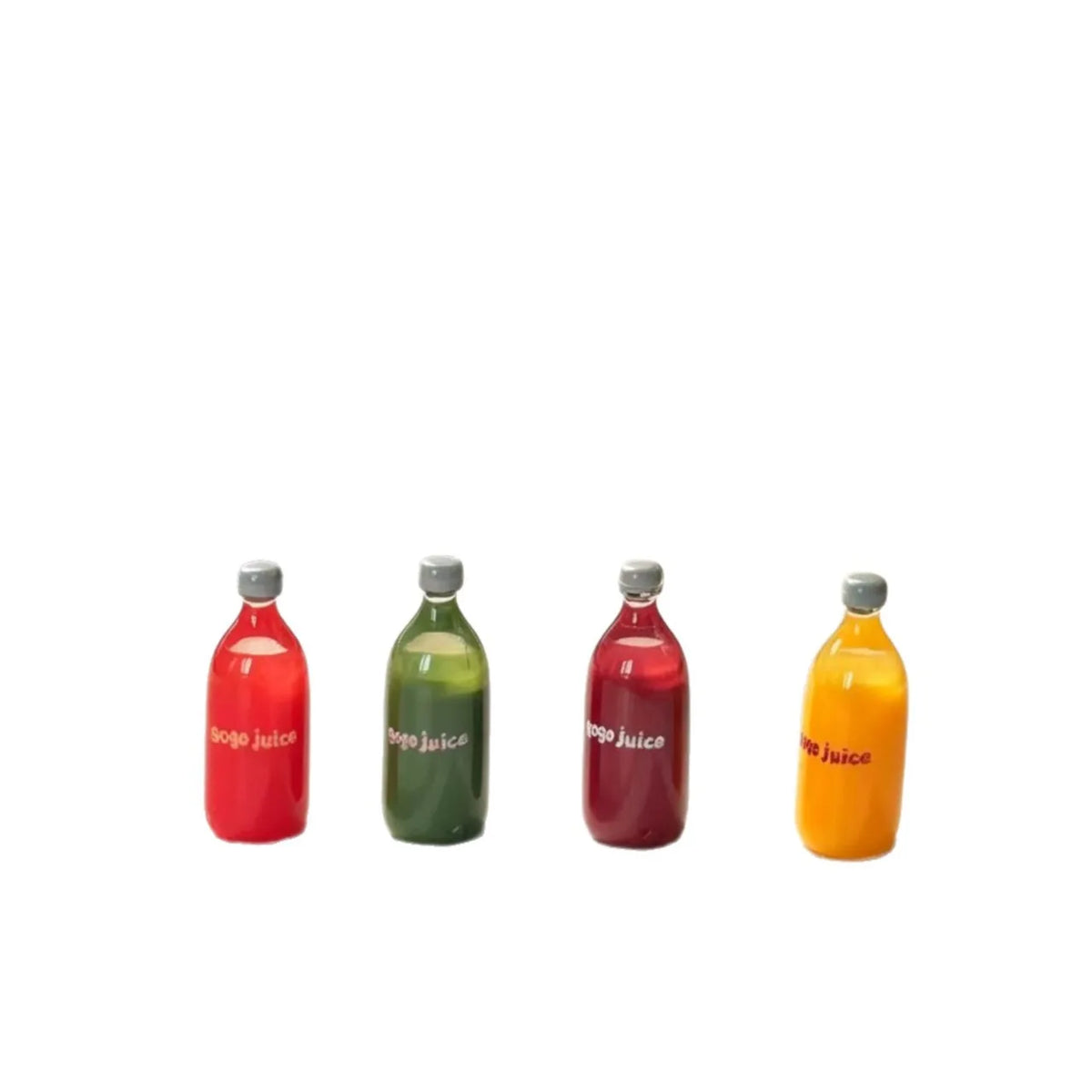 50pcs Sweet Fruit Juice Bottle Resin Simulation Food DIY Jewelry Making Accessories Ornament For Kitchen Dollhouse Decoration Quake