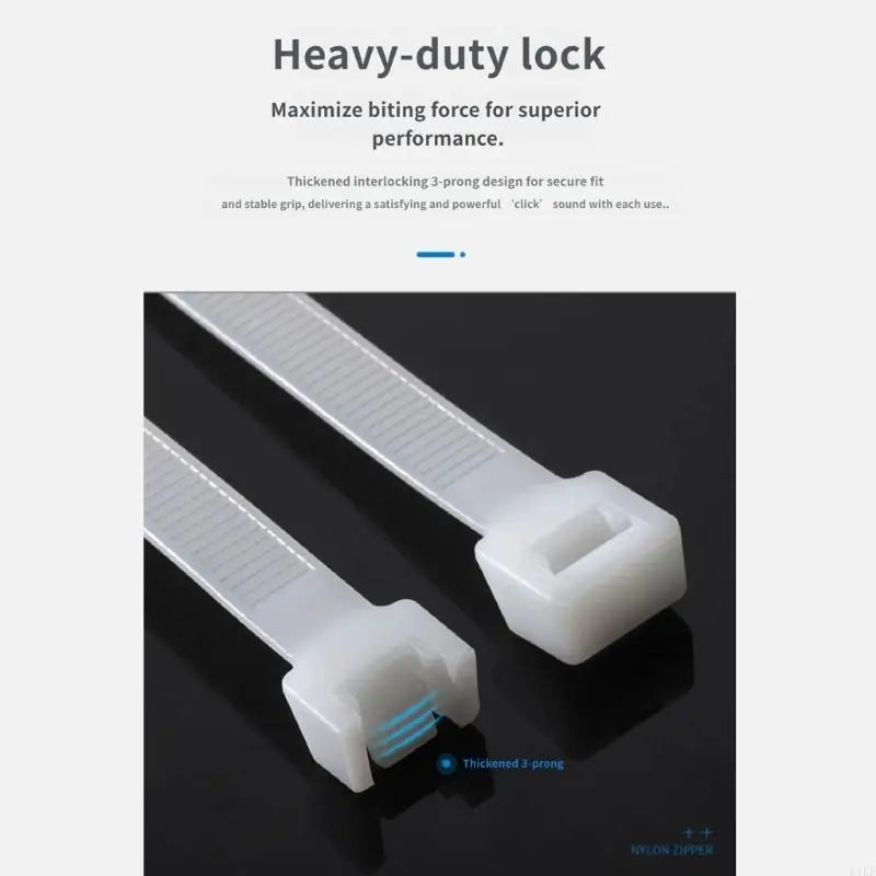 100Pcs Nylon Cable Ties Adjustment Cord Ties Straps Fastening Reusable Plastic Wire Ties For Home K1KF Quake