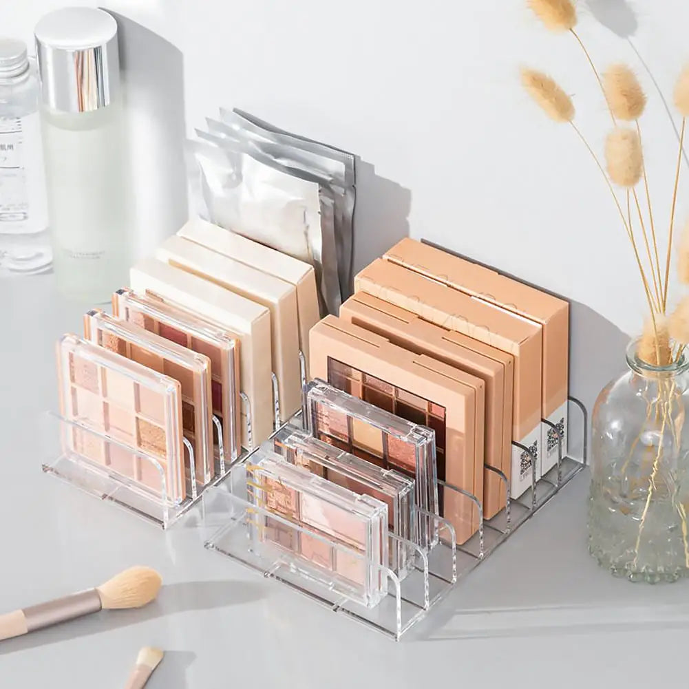 DVD/CD Organizer,Eyeshadow Palette Storage Tray Cosmetics Rack Makeup Tools Compartment Holder Sunglasses Storage Shelf Quake