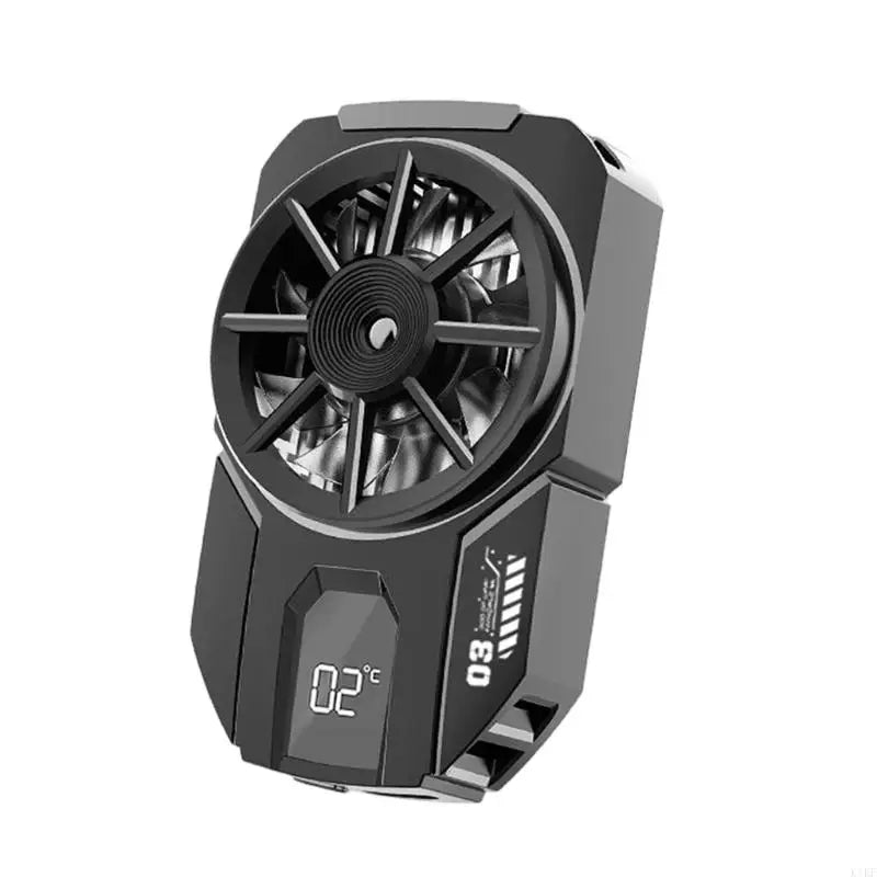 Semiconductor Phone Coolers With Temperature Display Rapid Cooling For 73-104Mm Width Gaming Phones K1KF Quake Black CN